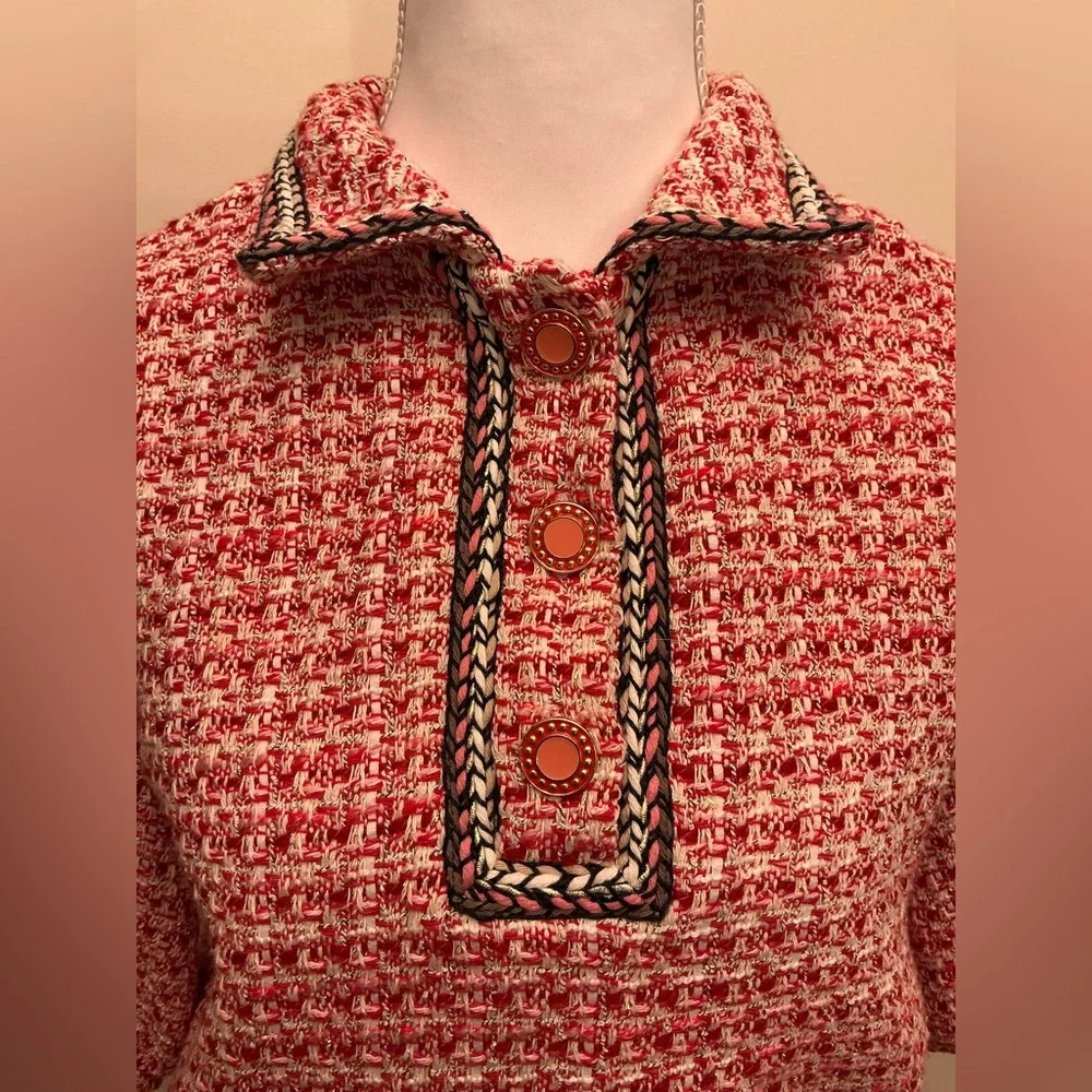MAJE SET Pink Tweed Top & Skirt! - Picture 8 of 13